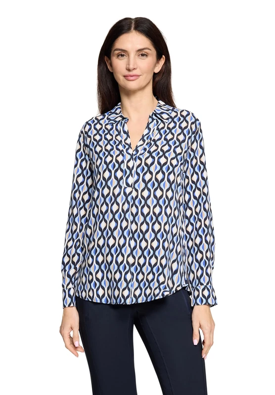 Betty Barclay Women's Blouse Blue/Cream