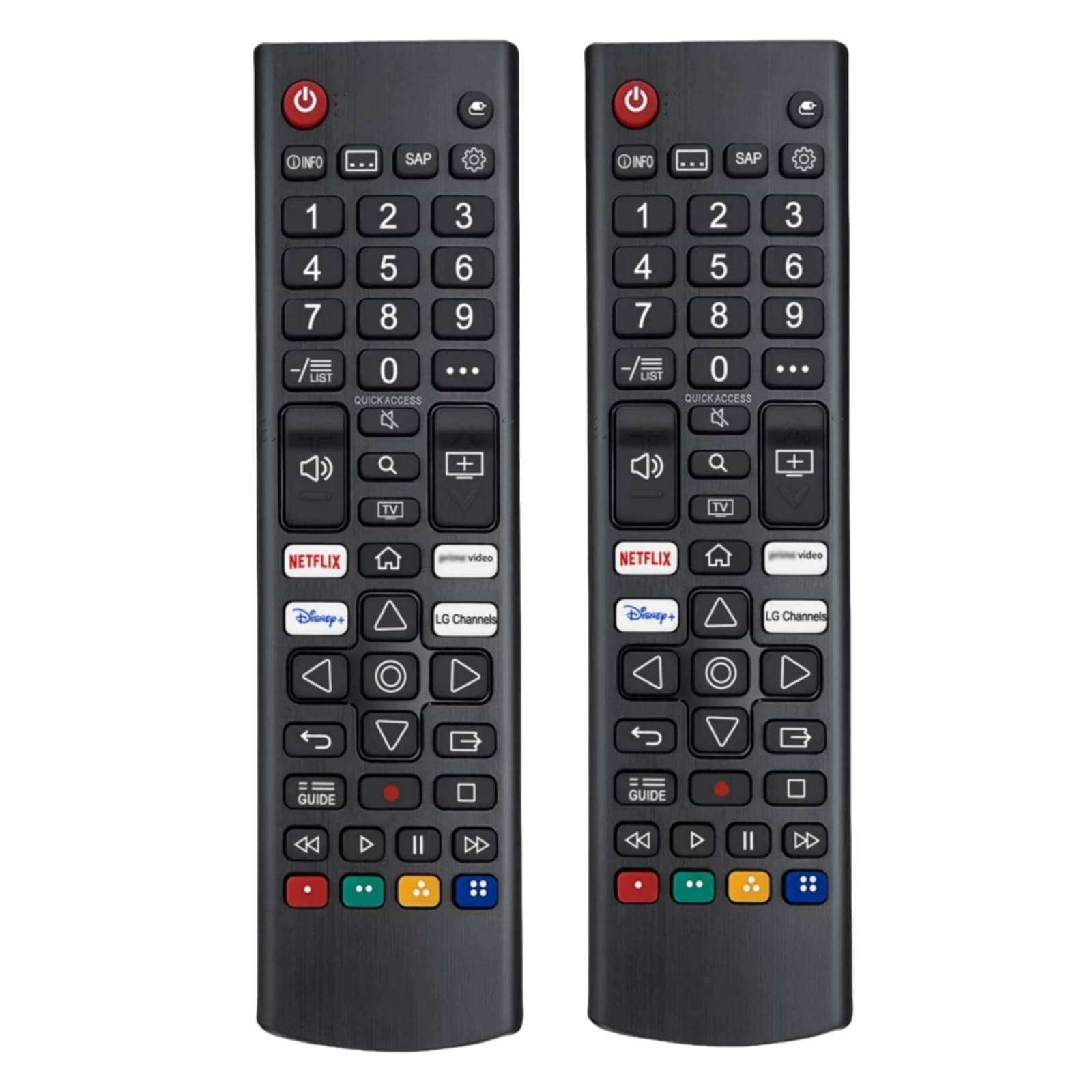 (Pack of 2) Universal Remote for LG TV Remote Control (All Models) Compatible with All L G LED OLED LCD UHD HDTV HDR Webos 4K 8K Smart TV with Netflix,Video,L G Channels Button,Disney Plus