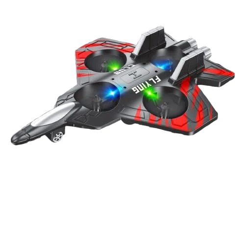 RC Foam Remote Control Airplanes RC Planes for Kids Adults 4-7 8-16, Remote Control Planes Fighter Jet with Light, 360° Flip Fighter Jet Toy, Gravity Sensing, Stunt Roll, Gifts for Kids Boys