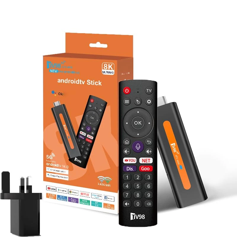 4K TV Stick 2GB RAM 16GB Quad-Core 64bit Dual 2.4G/5G WiFi HDR10+ Ultra USB HD Smart TV STICK Box Streaming Media (H6 Smart)