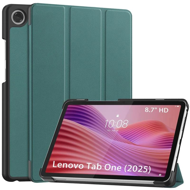 ProCase for Lenovo Tab One/K9 8.7 Inch 2025 Case, Slim Light Cover Trifold Stand Hard Shell Folio Smart Protective Case for Lenovo Tab One/K9 8.7'' TB305XU/TB305FU with Auto Sleep/Wake –Mgreen
