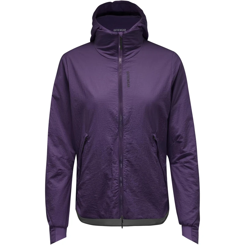 GORE WEAR CONCURVE WINDSTOPPER Insulated Hooded Jacket Womens, Purple Indigo, L