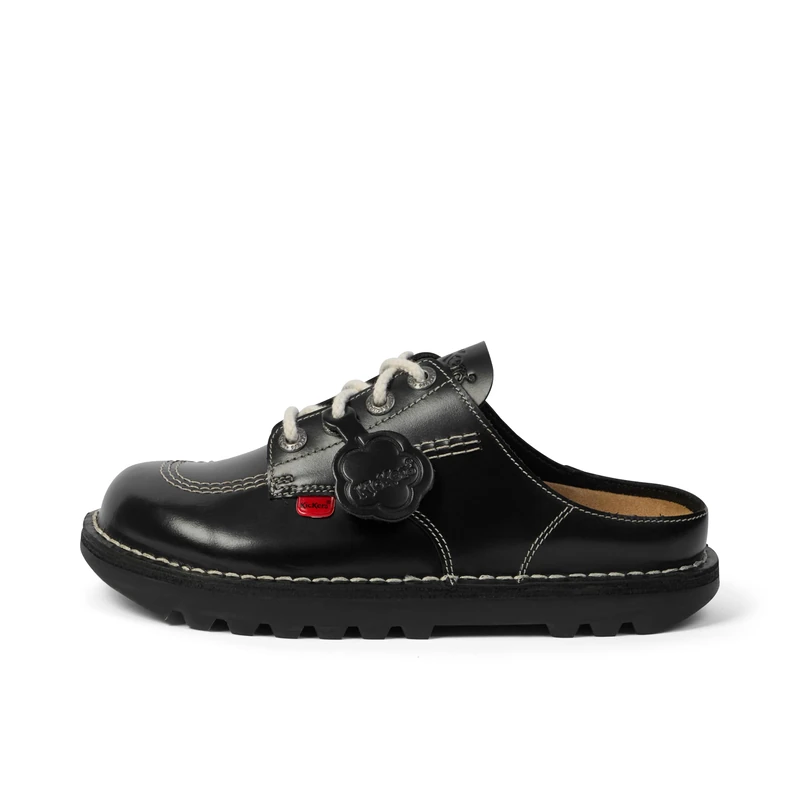 Kickers Adult Unisex Kick Leather Derby Shoe, Black, 7 UK