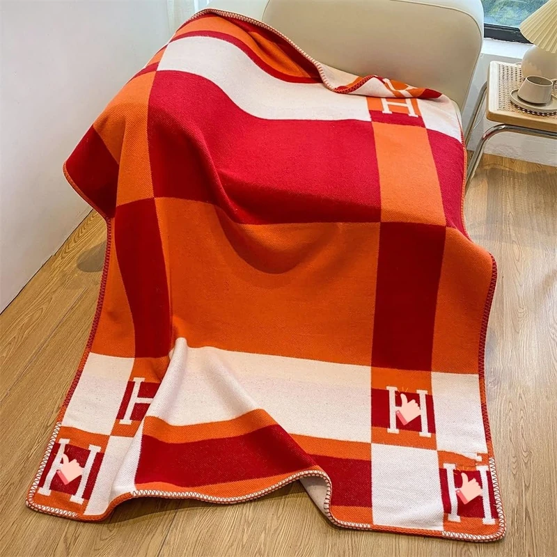 Fcteap Soft Fleece Throw Blanket - Red Plush Sofa Cover
