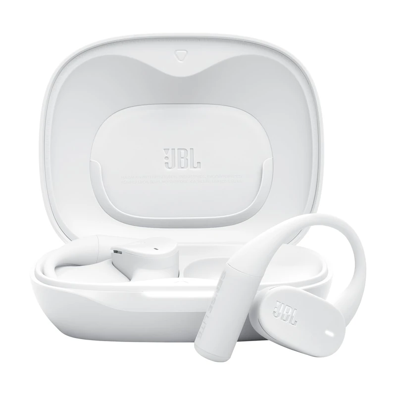 JBL Sense Lite True Wireless Open-Ear Headphones with Ear Hook Design & Air Conduction, OpenSound Technology, 32H Playtime, IP54 Waterproof/Dustproof, Compatible Headphones App, White