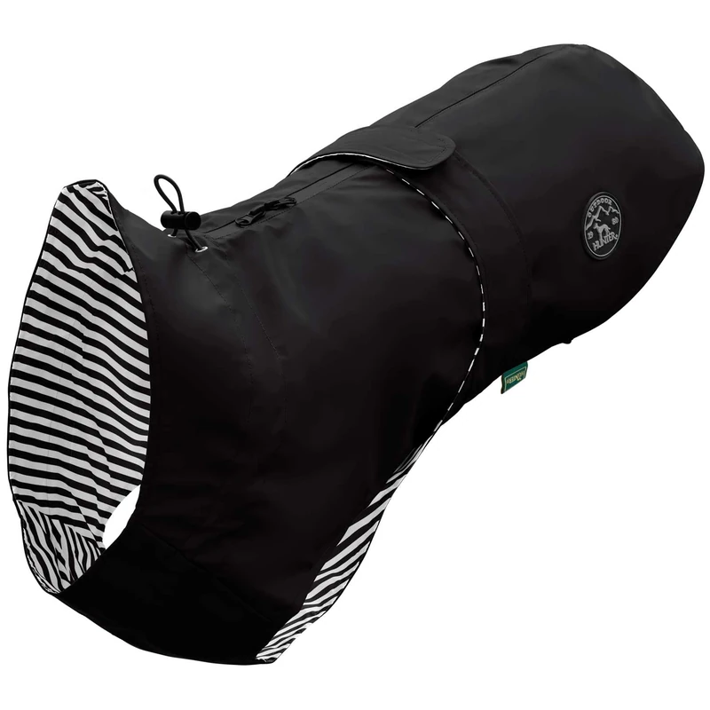 HUNTER Milford Dog Raincoat, Colour: Black, Ergonomic Fit for Optimal Protection, Individually Adjustable, Zip for Harness Carrier, Easy to Clean & Washable at 30 °C, Size: 80
