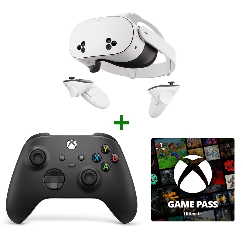 Meta Quest 3S 128 GB + Xbox Carbon Black Controller + 1 Month Game Pass Ultimate