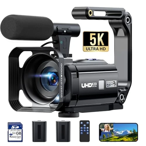FIREFOTO Camcorder 5K Dual Lens Video Camera