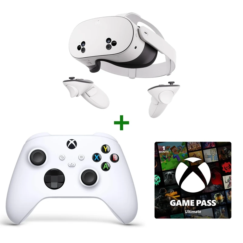 Meta Quest 3S 128 GB + Xbox Robot White Controller + 1 Month Game Pass Ultimate