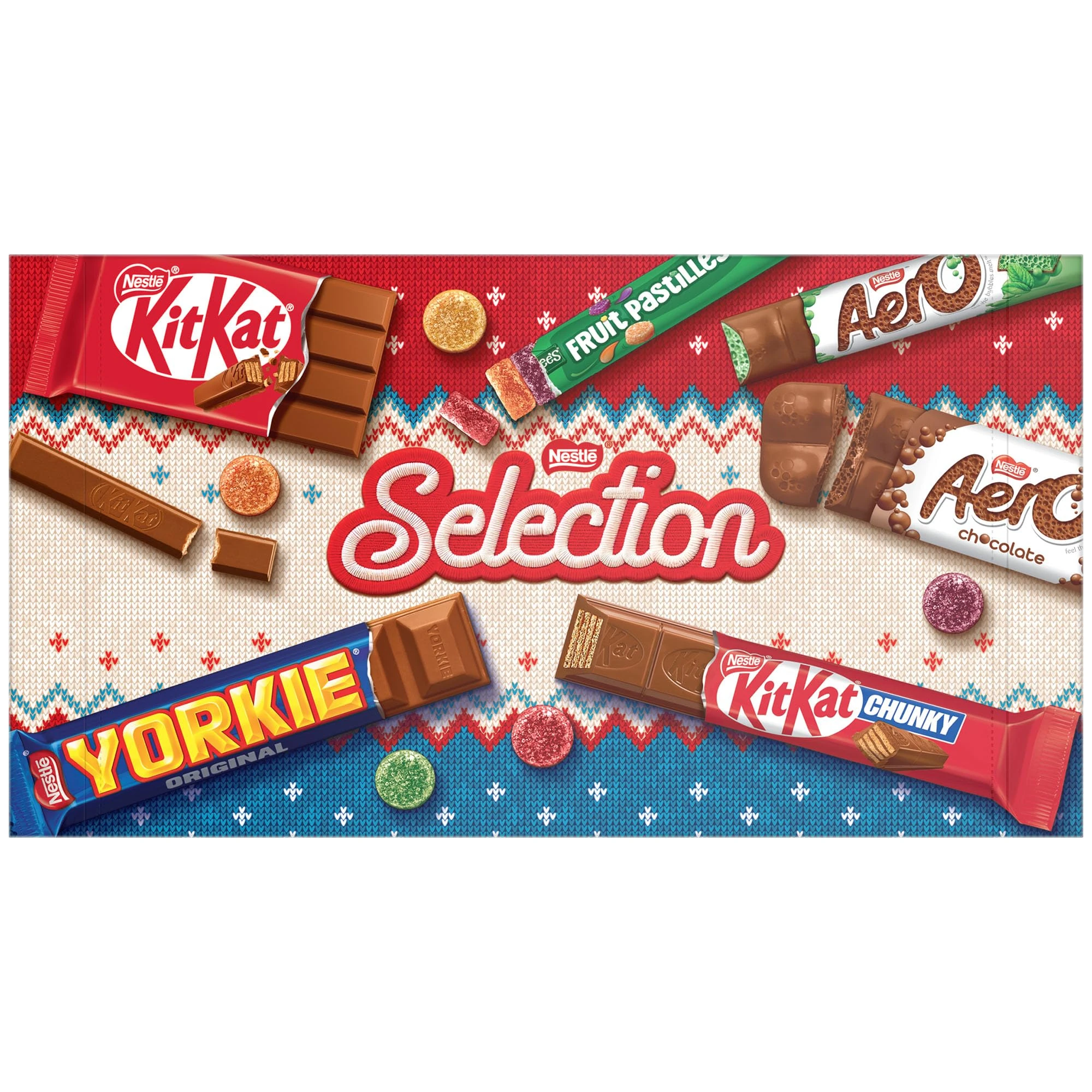 Nestlé Christmas Selection Box | 223.5g of Assorted Chocolate Bars in Festive Packaging | Ideal for Gifting, Sharing & Holiday Celebrations