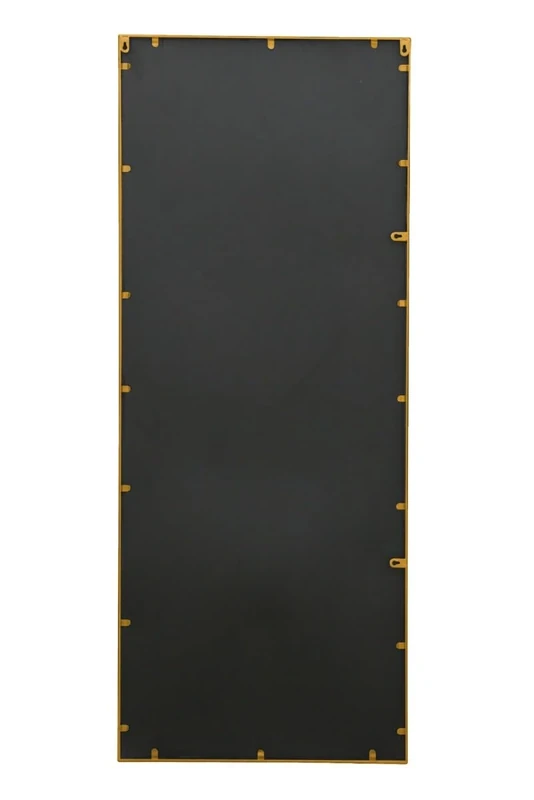MirrorOutlet The Fenestra - Gold Modern Window Full Length Leaner/Wall Mirror 59 x 24 150 x 60cm Silver Mirror Glass with Black Metal Frame.