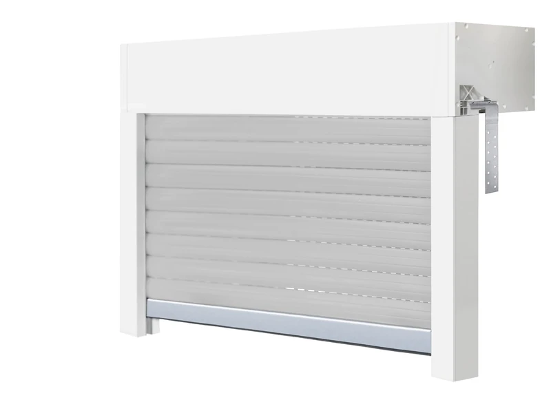 Schellenberg 39046 Roller Shutter Set for Windows, Mini Roller Shutter System, PVC, 80 x 50 cm, White/Grey, Can be Shortened in Height, Width, Includes EPS Insulation and Accessories for Self-Assembly