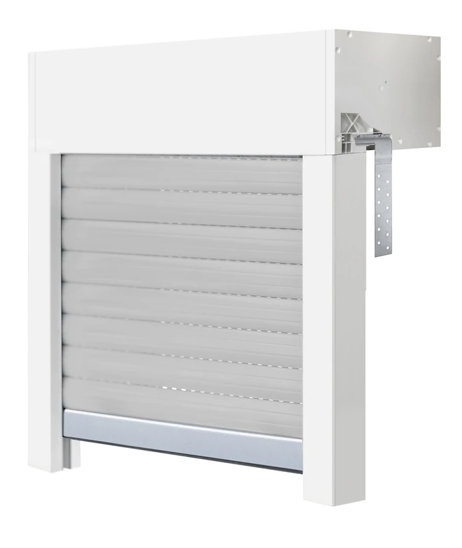 Schellenberg 39045 Roller Shutter Set for Windows, Mini Roller Shutter System, PVC, 75 x 50 cm, White/Grey, Can be Shortened in Height, Width, Includes EPS Insulation and Accessories for Self-Assembly