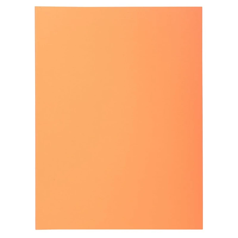 Exacompta - Ref 332007E - Box of 5 Packs of 50 Rigid folders with 2 Flaps Super 210 g/m² - Pastel Colours - PEFC Certified folders - Size 24 x 32 cm for A4 Format - Orange