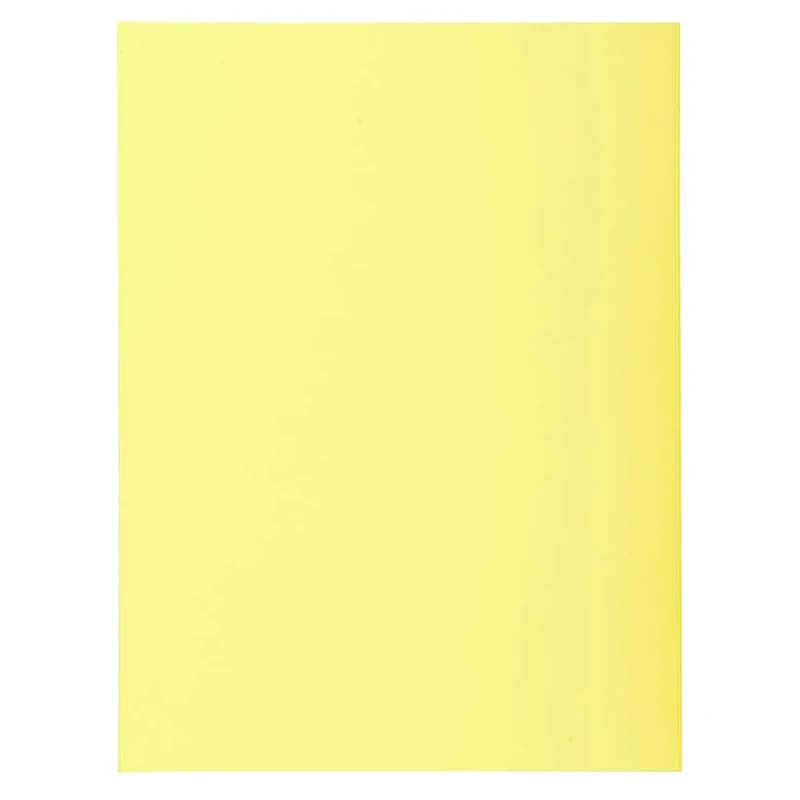 Exacompta - Ref 332005E - Box of 5 Packs of 50 Rigid folders with 2 Flaps Super 210 g/m² - Pastel Colours - PEFC™ Certified folders - Size 24 x 32 cm for A4 Size - Canary Colour
