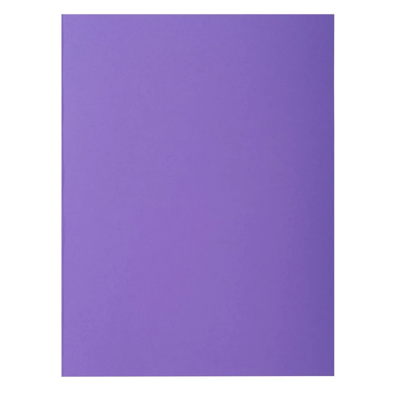 Exacompta - Ref 216008E - Box of 5 Packs of 50 Rigid folders with 2 Rock''S Flaps 210 g/m² - Bright Colours - PEFC™ Certified folders - Size 24 x 32 cm for A4 Size - Purple