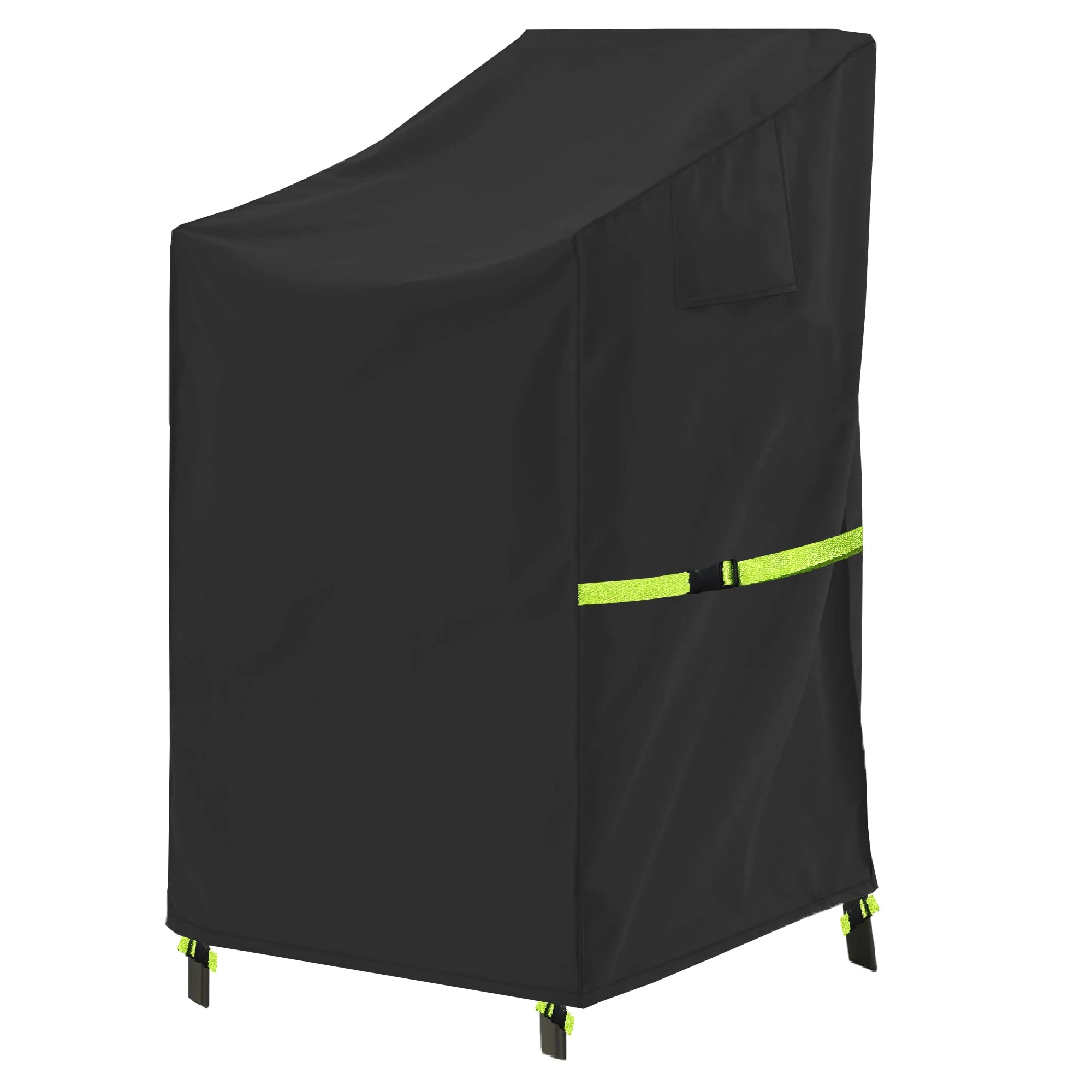 Garden Stacking Chair Cover Waterproof Heavy Duty 600D Oxford Fabric High Back Patio Outdoor Stackable Chairs Protection with Air Vent Windproof Anti-UV (71x91x80/120cm)