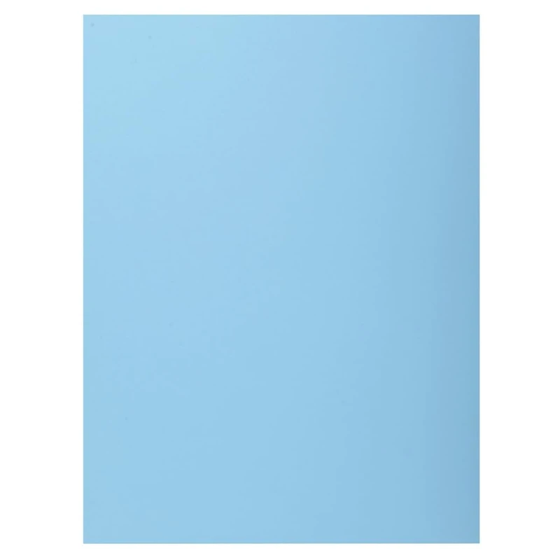 Exacompta - Ref 339006E - Box of 5 Packs of 50 Rigid folders with 1 Flap Super 210 g/m² - Pastel Colours - PEFC™ Certified folders - Size 24 x 32 cm for A4 Format - Light Blue