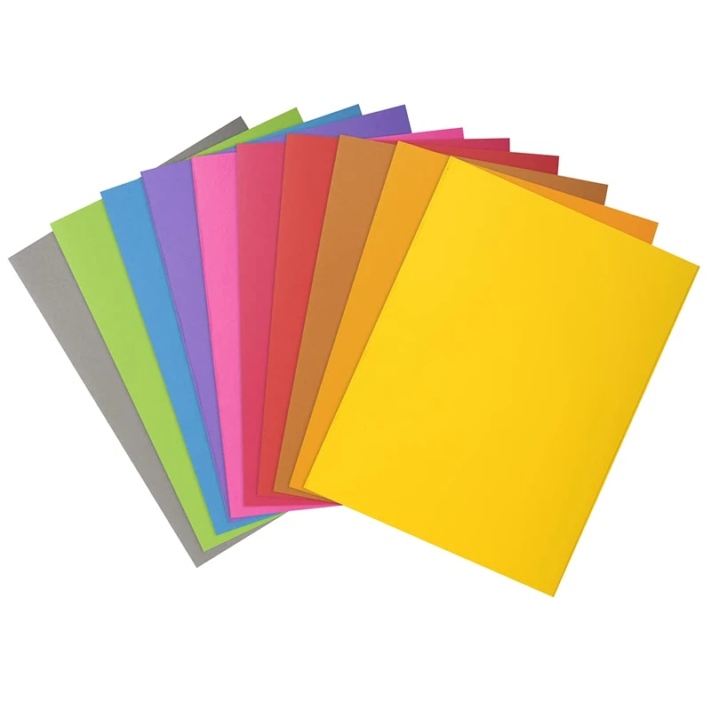 Exacompta - Ref 210500E - Box of 10 Packs of 50 Rock''S Rigid folders 210g/m2 in Bright Colours - PEFC Certified folders - Size 24 x 32 cm for A4 Size - 10 Assorted Colours