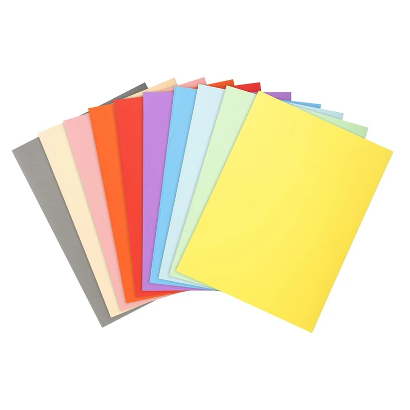 Exacompta - Ref 420200E - Box of 10 Packs of 50 Forever® semi-Rigid folders 170g/m2-100% Recycled and Certified Blue Angel - dim24 x 32 cm for A4-10 Assorted Colours