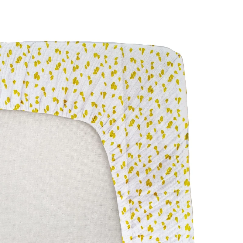 DOMIVA Jersey Fitted Sheet with Honey Moon Print - Savannah 70 x 140 cm