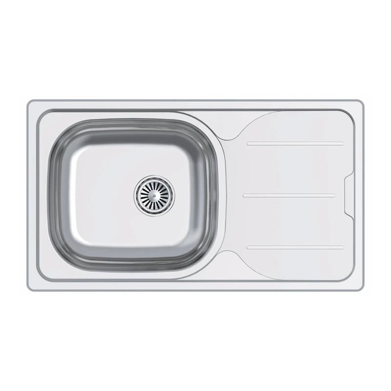 CATA Sink CDS-1 REV/A Square Basin Reversible Drainer Furniture Installation 45 cm Depth 15 cm Base Base Absorbent Stainless Steel Valve Basket Colour Stainless Steel