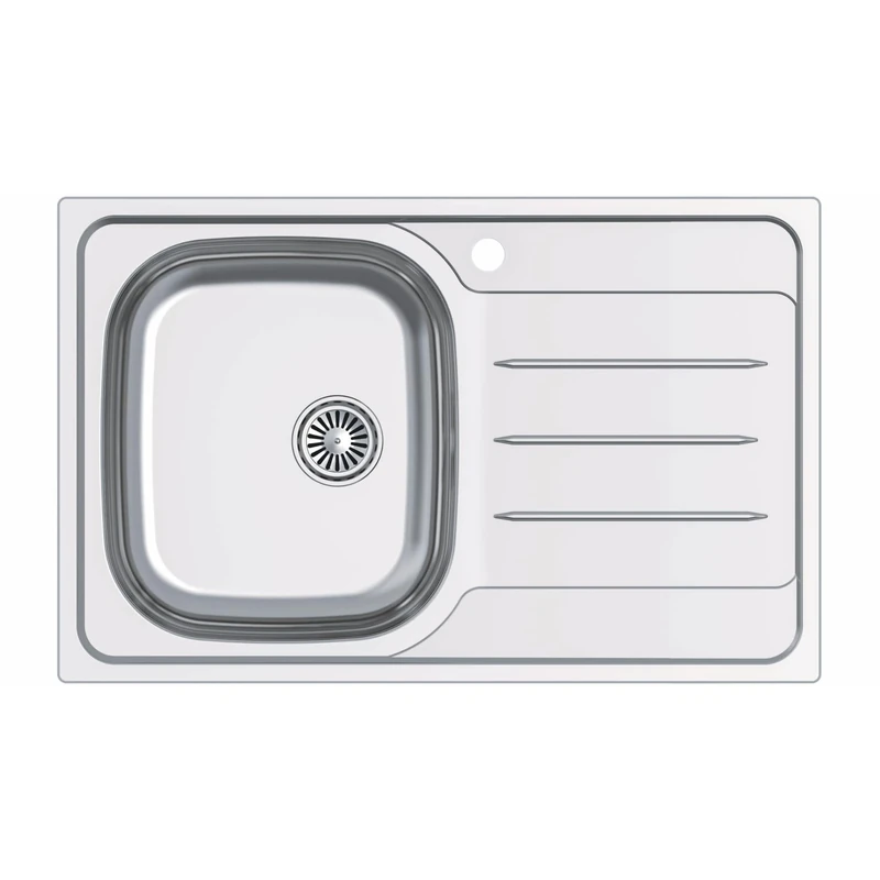 CATA Sink CDL-1ED /A Square Sink Drainer Installation Furniture 45 cm Base Absorbent Bottom Stainless Steel Valve Basket Finish Stainless Steel