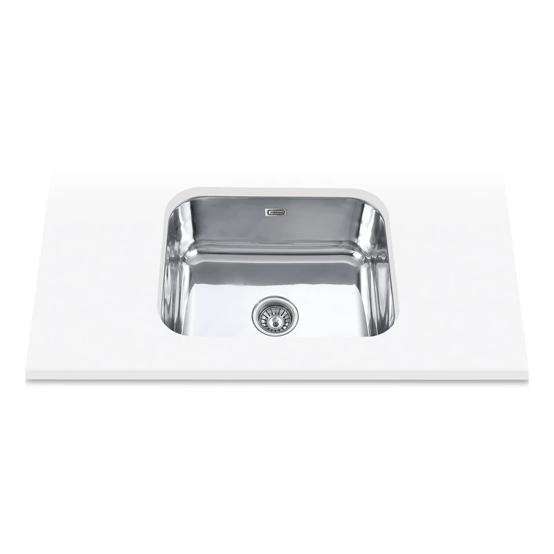 EDESA Fuji BE 50X40 1C /A Undercounter Sink Stainless Steel 1 Square Basin Base Absorbent Base Furniture Installation 60 CM Stainless Steel Finish