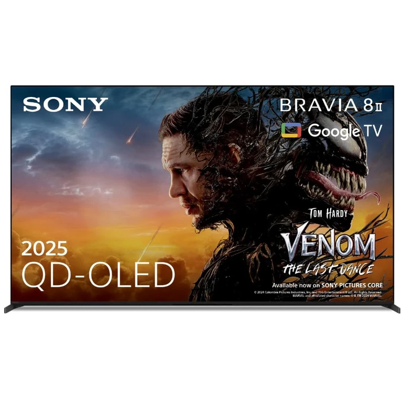 Sony BRAVIA 8 II 55" QD-OLED, K55XR8M25BP (2025), 4K HDR Smart TV, AI XR Processor, Acoustic Surface Audio+, Dolby Vision/Atmos, IMAX Enhanced, Apple AirPlay 2, Eco Dashboard, 5 year warranty.
