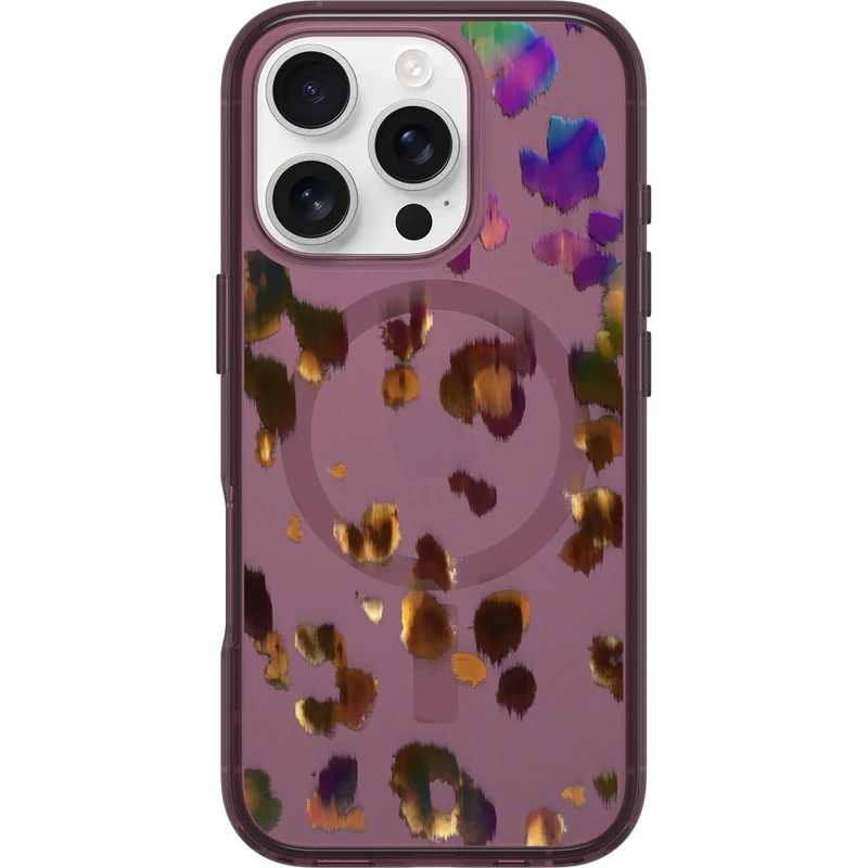 OtterBox iPhone 16 Pro Symmetry Series Clear Case - Leopard Shift Pink