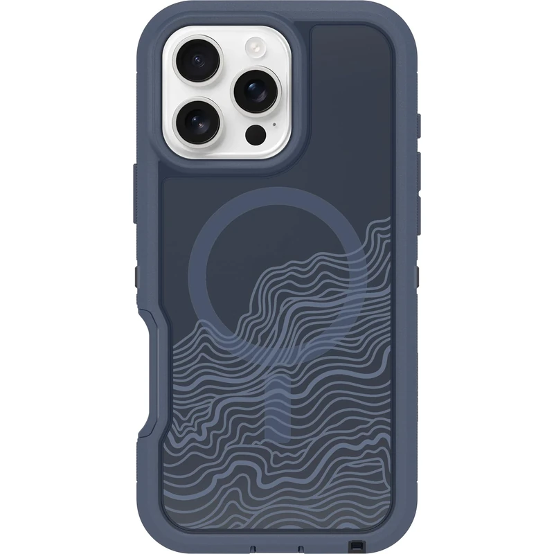 OtterBox iPhone 16 Pro Max Defender Pro Series XT Clear Case - Offgrid Blue