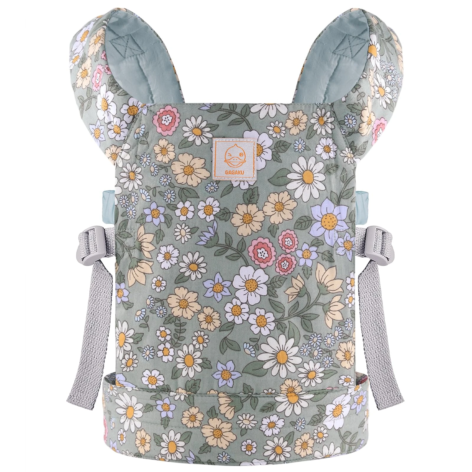 GAGAKU Baby Doll Carrier for Kids, Reborn Dolls Carrier Accessories for Girls, Toy Baby Carrier with Adjustable Straps, Green
