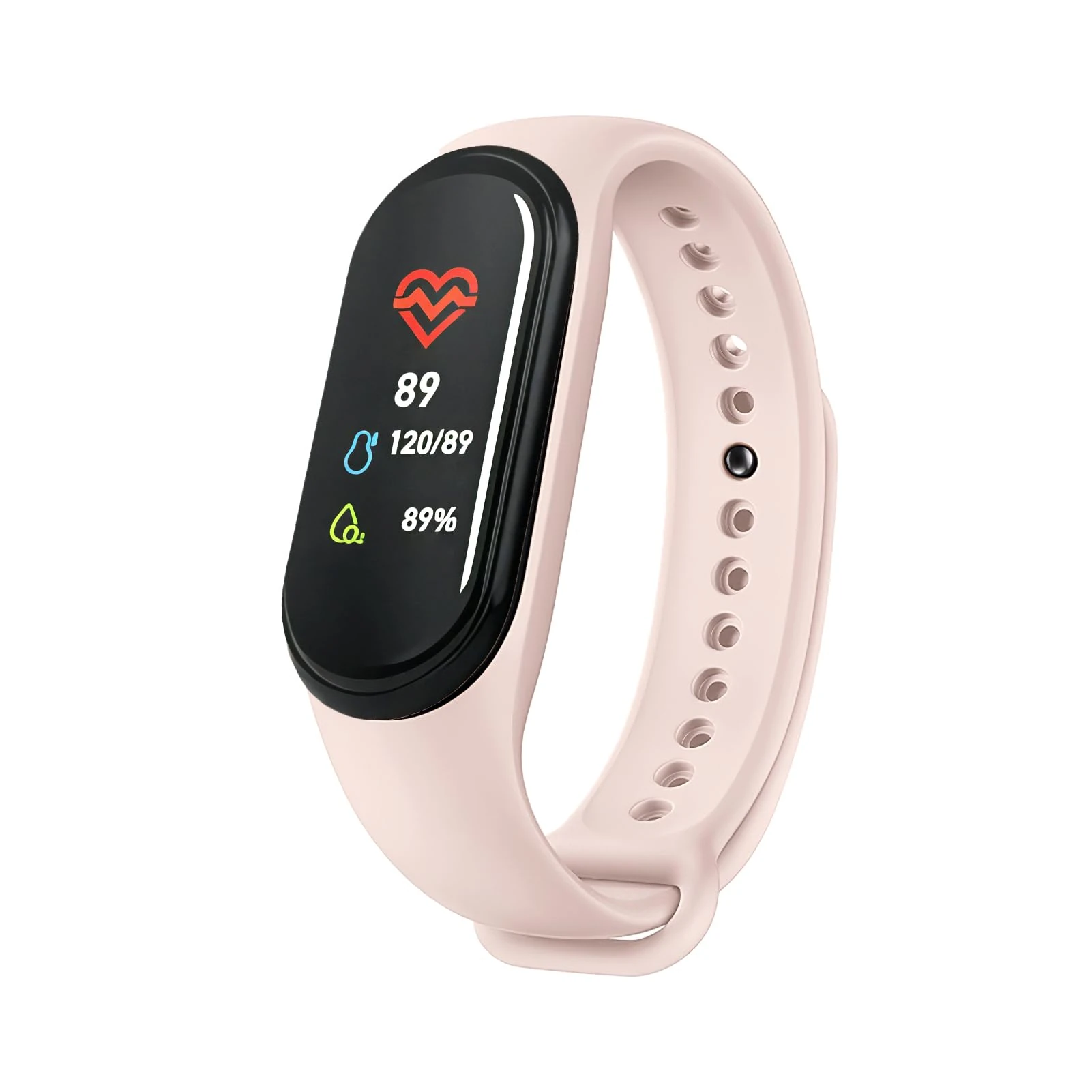 Fitness Activity Tracker with All-Day Heart Rate, Blood Pressure, Blood Oxygen & Sleep Monitoring, Step & Running Counter, IP67 Waterproof Sports Watch for Women, Men, Kids & Seniors, Pink