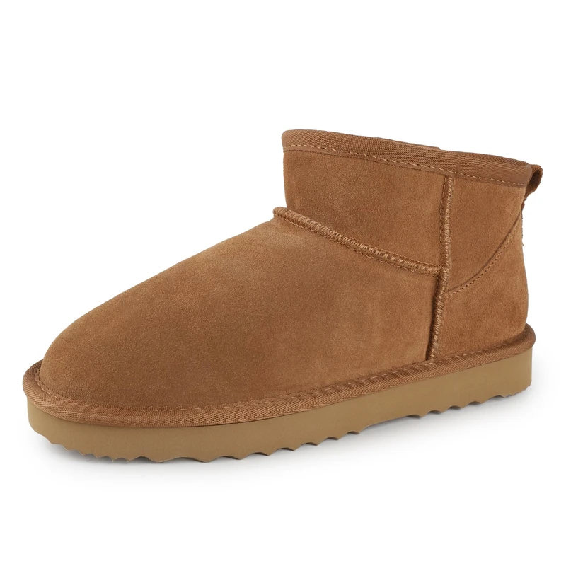 riemot Womens Boots Classic Winter Snow Boots Ladies Genuine Suede Faux Fur Lining Mini Ankle Booties Memory Foam Insoles Walking Boot Lightweight Outdoor Anti-Slip Thermal Warm Shoes UK 6