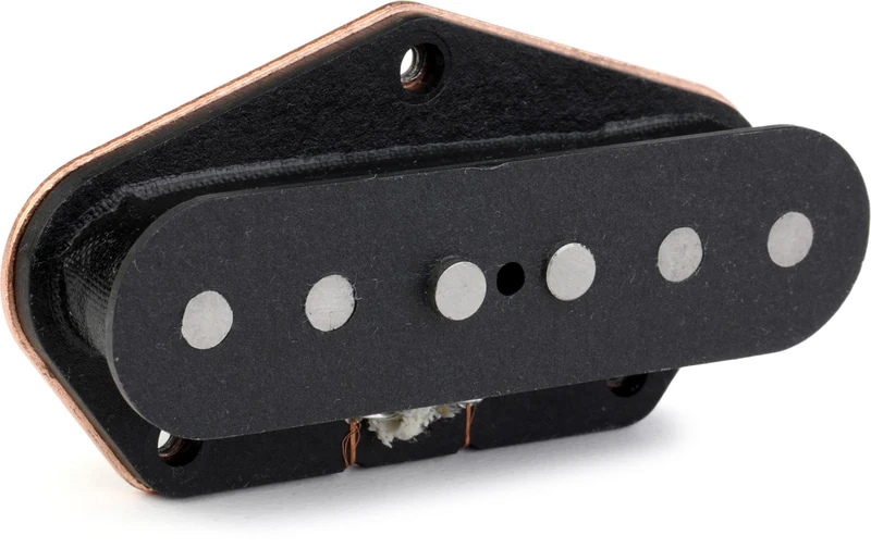 DiMarzio DP437BK Muscle T Bridge Pickup - Hand Wound Single Coil for Tele - Vintage Output, Balanced Sound & Modern Warmth, Black