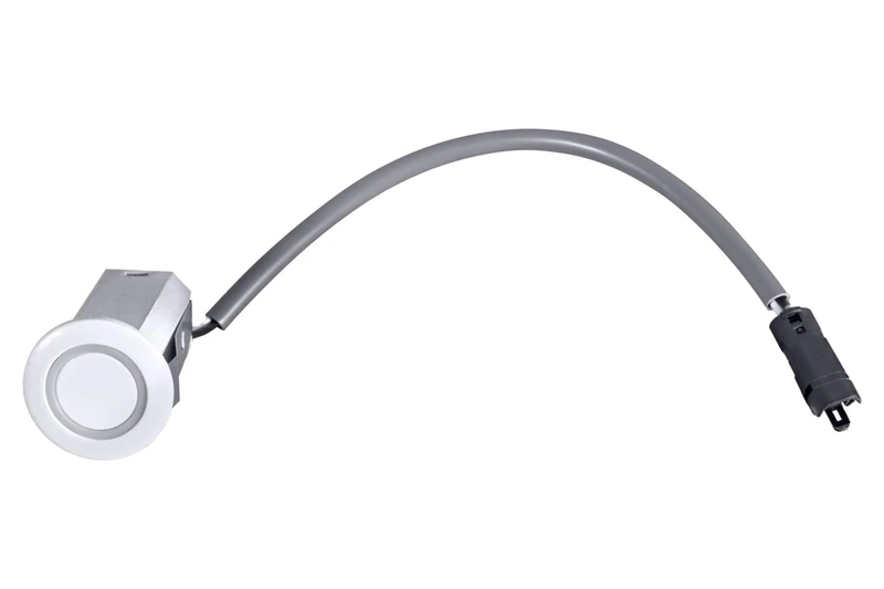 HELLA 6PX 358 269-211 Sensor, park distance control - straight - 2-pin connector - Plugged - Paintable - with cable