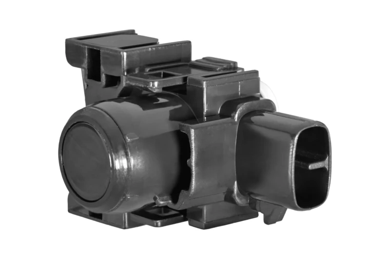 HELLA 6PX 358 269-091 Sensor, park distance control - angled - 2-pin connector - Plugged - Paintable