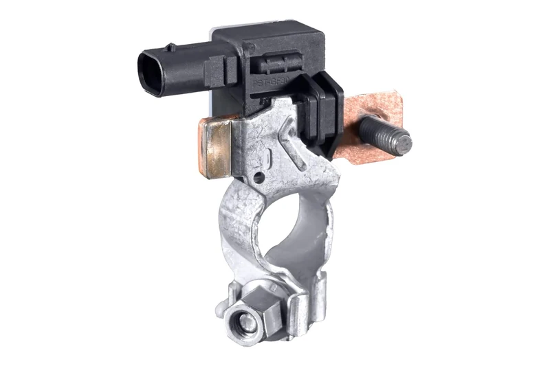 HELLA 6PK 012 767-371 Sensor, battery management - 12V - Bolted - without cable set