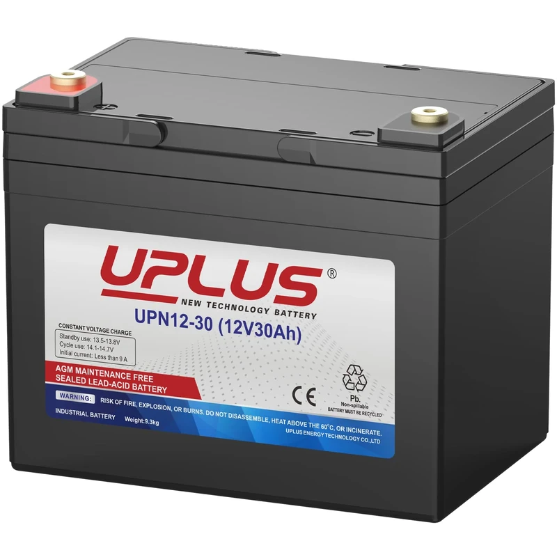 UPLUS Mobility Scooter Battery 33Ah (C100) 30Ah(C20) 12V UPN12-30,with T6(M6) Terminal, Deep Cycle Leisure Agm SLA Rechargeable Batteries, replace for 34Ah / 35Ah / 36Ah for Golf trolley,Golf cart,ect