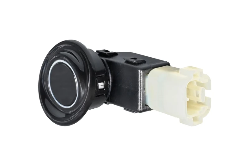 HELLA 6PX 358 269-061 Sensor, park distance control - angled - 2-pin connector - Plugged - Paintable
