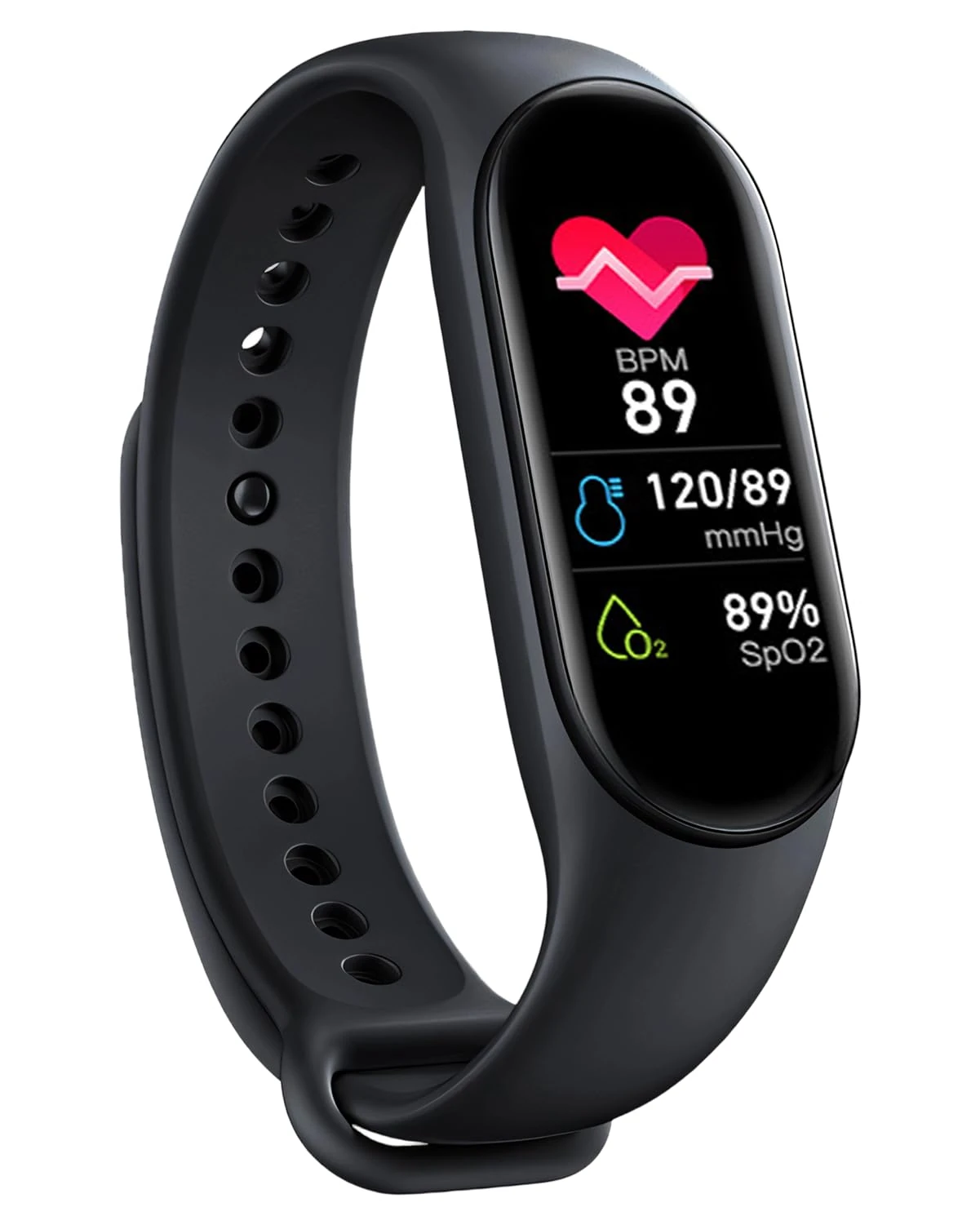 Fitness Activity Tracker with All-Day Heart Rate, Blood Pressure, Blood Oxygen Sleep Monitoring Step & Running Counter, IP67 Waterproof，Please Follow Setup & Wearing Instructions for Accurate Readings