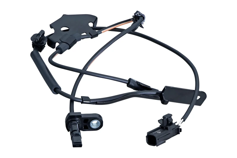 HELLA 6PU 358 251-181 Sensor, wheel speed - 2-pin connector - Front Axle - Cable: 1021mm - with fastening clips on the cable