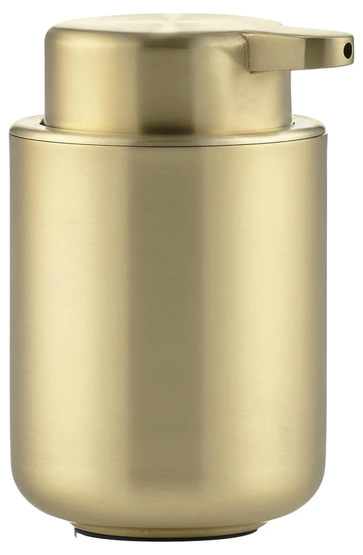 Zone Denmark Ume Soap Dispenser for Liquid Soap, Matt Brass, Scandinavian Design, 250 ml, Height 12.8 cm, Brass
