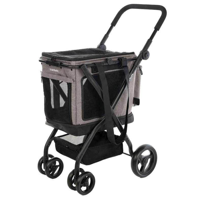 Carlett - Cube P Ice | 3 in 1 Transport Bags for Tiere | Roulette Transport Bag | Sicherheitsgurt | Etanche | Kurspaket Compatibility | Grau - Image 1