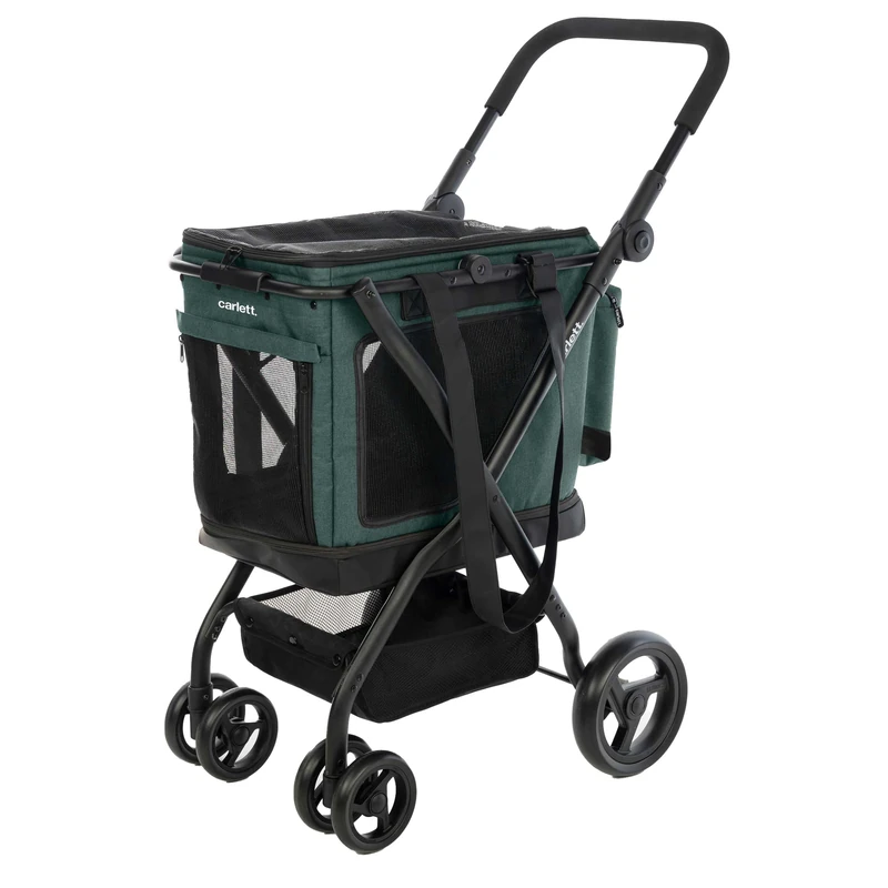 Carlett - Cube P Kiefer | 3 in 1 Transport bags for Tiere | Roulette Transport Bag | Sicherheit Frein | Wasserdichtes Gewebe | Peutêtre combined with a Tüte Kursen | Vert foncé - Image 1