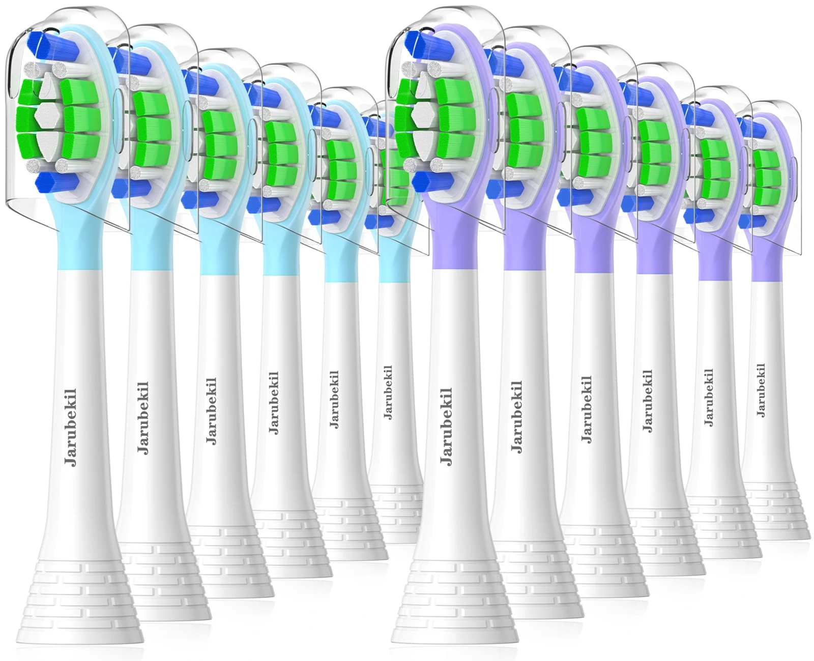 Jarubekil Toothbrush Heads Compatible with Philips Sonicare Electric Toothbrush, Brush Head for ProtectiveClean 4300 .DiamondClean 9000 3100 5300 (12 Pack White)