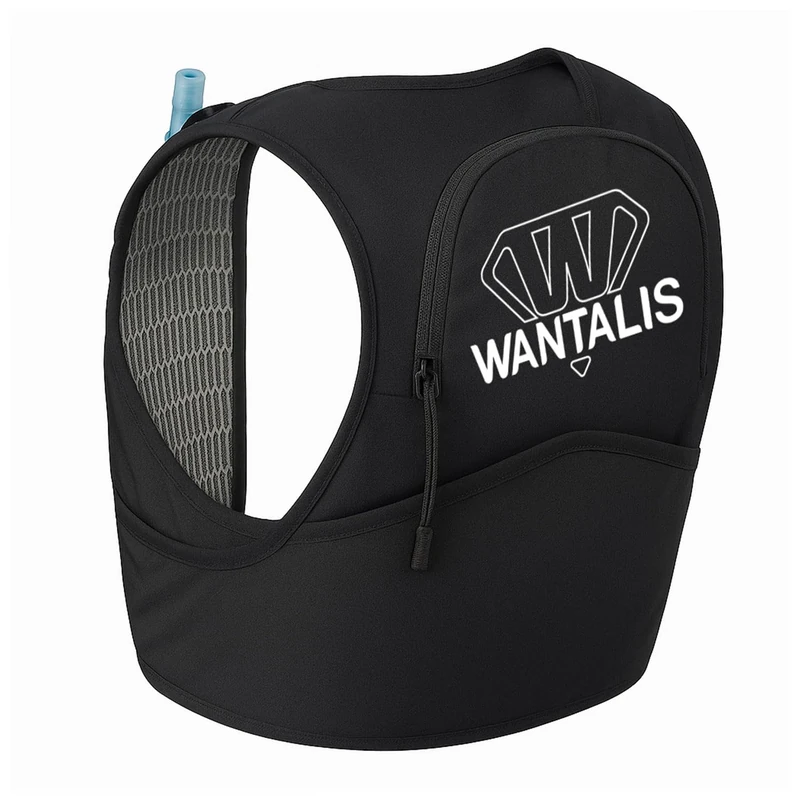 Trail and Running Hydration Vest | 1 Resistant Water Pocket | 9 Pockets Large Capacity | Breathable Fabric Wicks Sweat | 2 Flasks Included | 5 Sizes