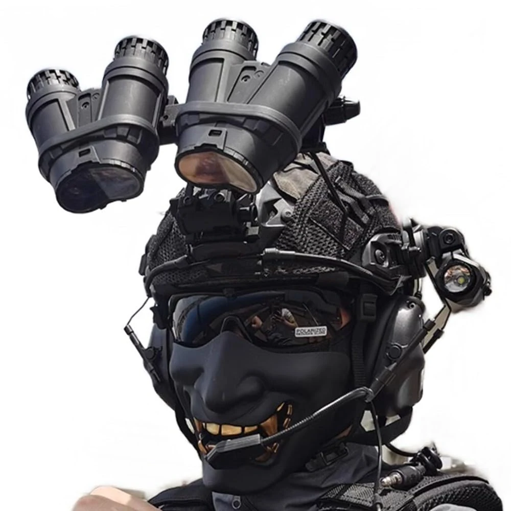 Ultimate Airsoft Helmet,L4G24 Aluminium Alloy NVG Tactical Headset Communication System Telescope Model Quick-Release Mask Full Face Protection For Paintball Airsoft