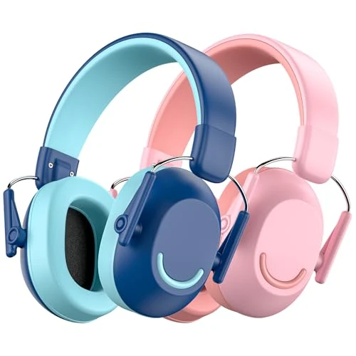 Link Dream Ear Defenders Children, Kids Ear Defenders for Autism, SNR 30dB Noise Cancelling Headphones for Kids Toddler Age 3-16 Years Old, Hearing Ear Protection for Shooting, Alpine (Pink+Blue, 2)