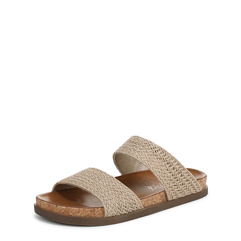 Blowfish Malibu Women's Leah Flat Slide Sandal, Beige, Medium Fit, UK 6
